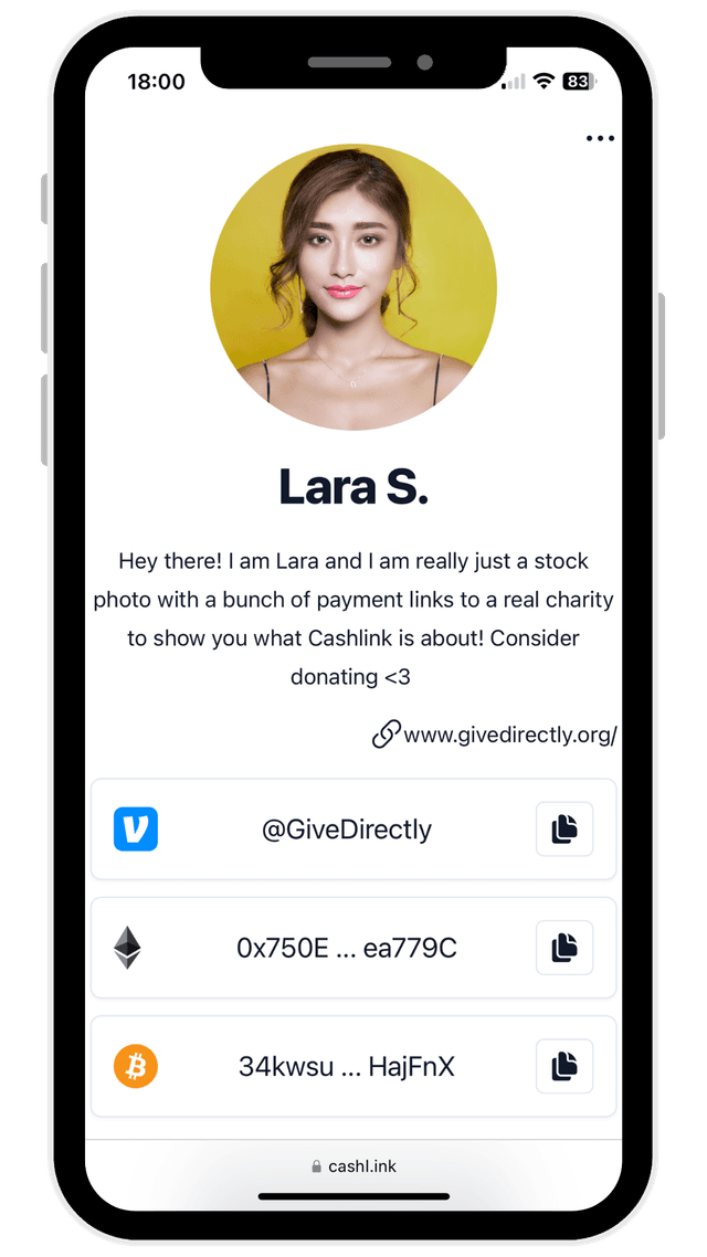 Cashlink Profile Example